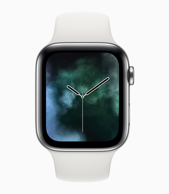 Yeni Buhar ??eli saat kadran?yla Apple Watch Series 4. 