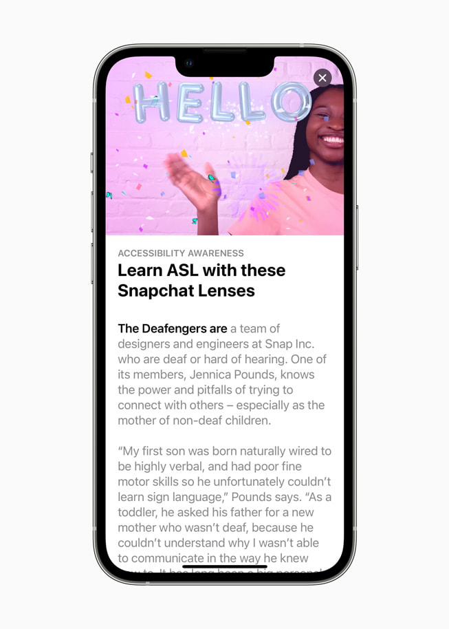 App Store’da sunulan bir koleksiyon, kullan?c?lar?n Amerikan ??aret Dilini ??renmesine yard?mc? olabilecek Snapchat filtrelerini ?ne ??kar?yor.