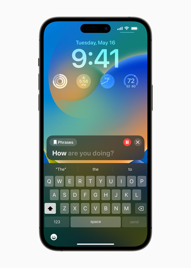 ????? ????? ?????? ?? Live?Speech ????? ??? iPhone?14?Pro?Max.