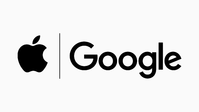 Apple ve Google ?irket logolar?.
