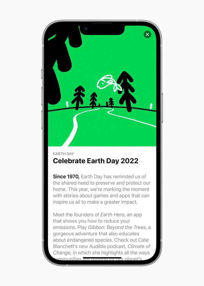 App Store’da Celebration Earth Day 2022 koleksiyonu g?steriliyor.