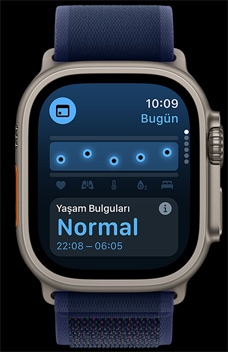 Ya?am Bulgular? uygulamas? birinin sa?l?k ?l?ümlerini g?steriyor.
