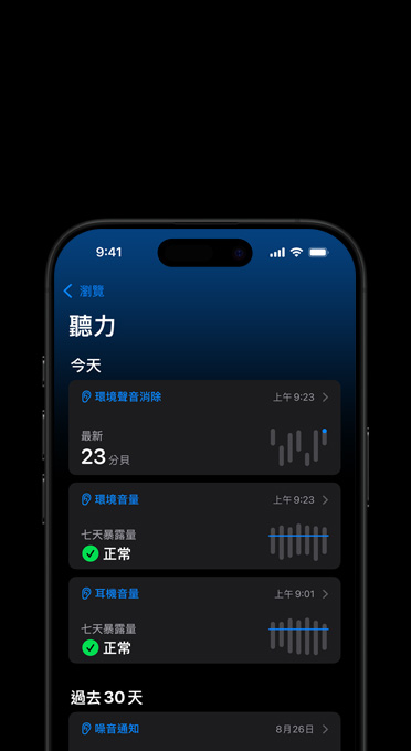 iPhone 顯示降低高音量功能的結果。