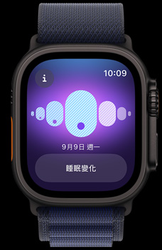 經期追蹤功能顯示睡眠變化按鈕。