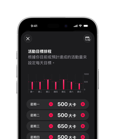 每日活動(dòng)目標(biāo)的詳細(xì)排程顯示在 iPhone 17 上
