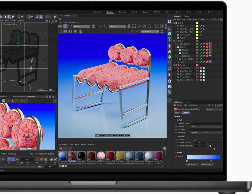 A Cinema?4D egy MacBook?Prón