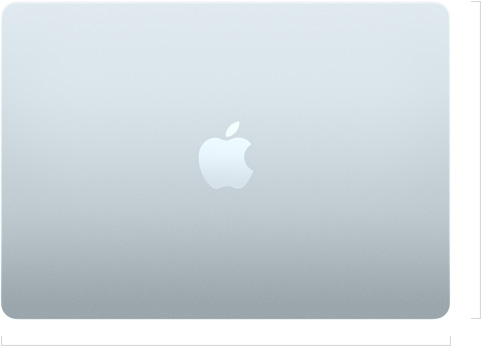 Vue extérieure du MacBook Air 13 pouces fermé, logo Apple au centre