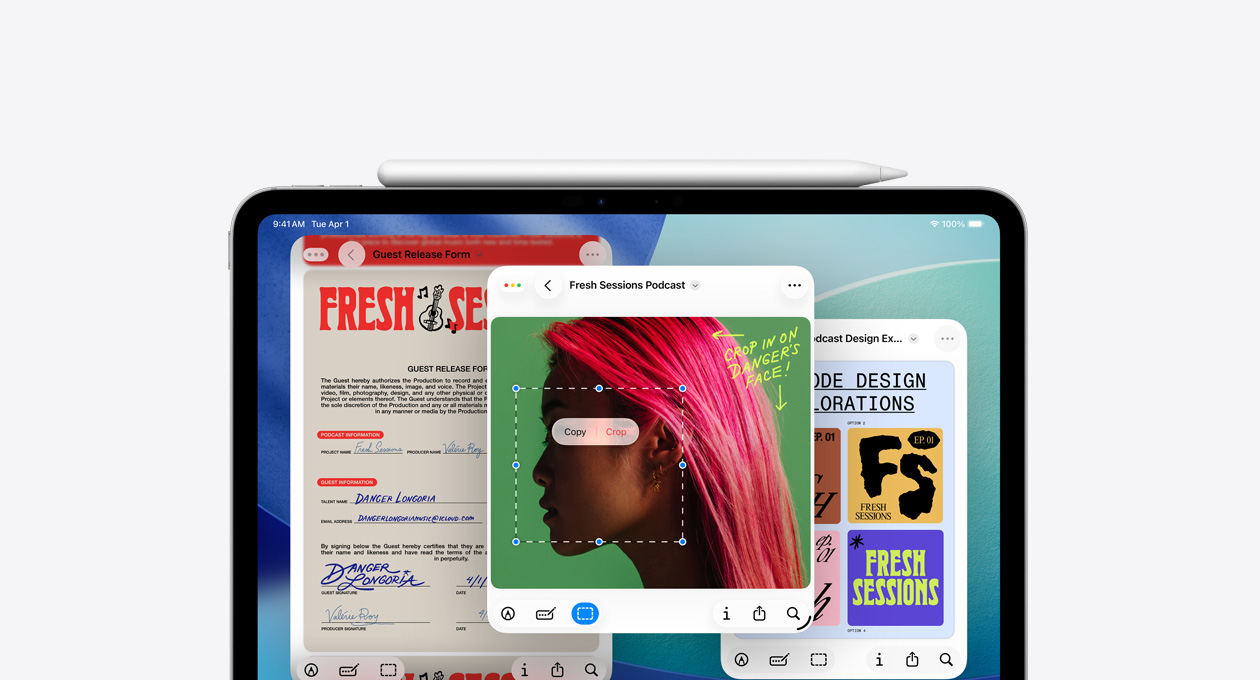 Un iPad, que muestra la nueva app Vista Previa