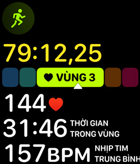 Vùng nh?p tim cho th?y ai ?ó ?ang t?p luy?n ? Vùng 3.