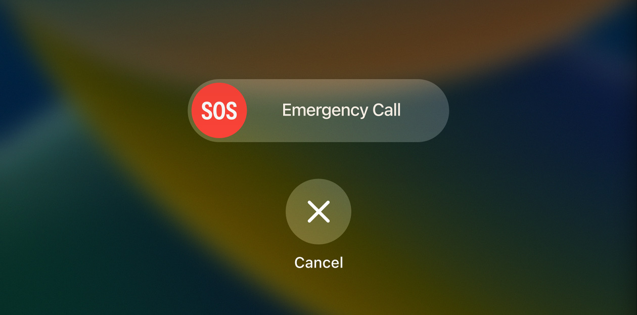 Màn hình iPhone hi?n th? Cu?c G?i Kh?n C?p SOS. 