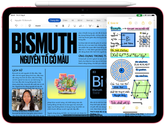 M?t tr??c c?a iPad v?i Apple Pencil ?ang s?c ? bên trên.